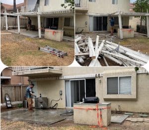 San Bernardino Shed Removal & Cleanout Services patio cover removal 2 1 300x261